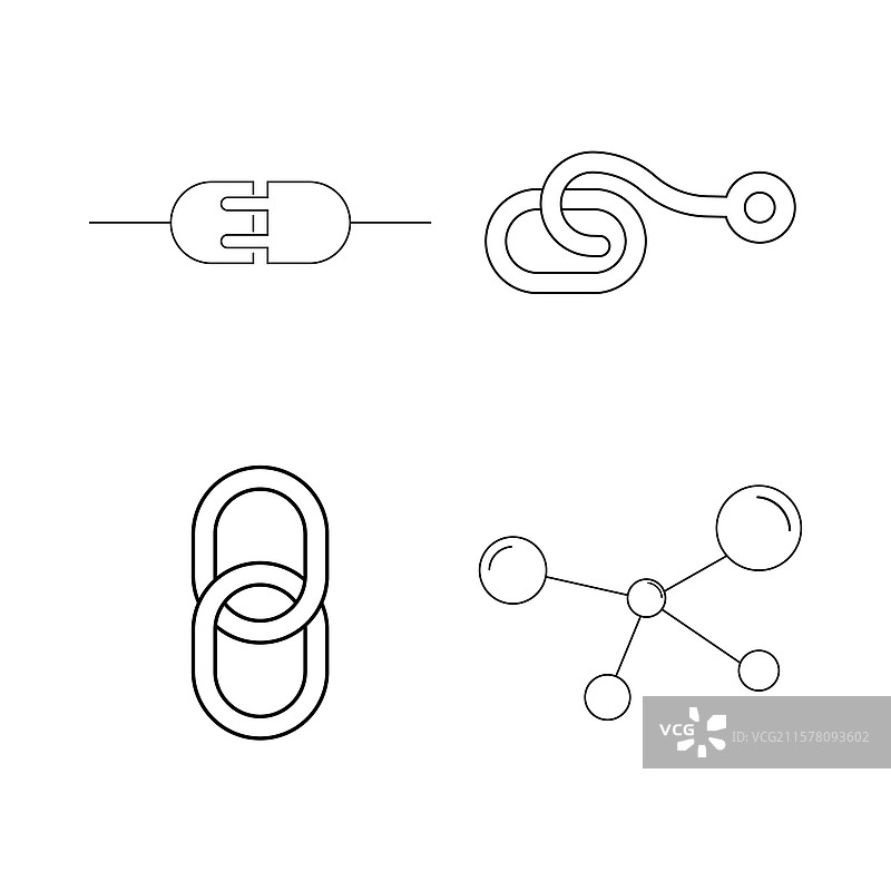 简单连接图标图片素材