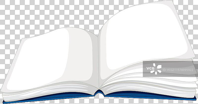 一本打开的空白书籍图片素材