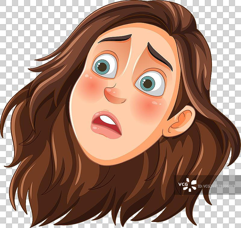 一位面露震惊表情的女性图片素材