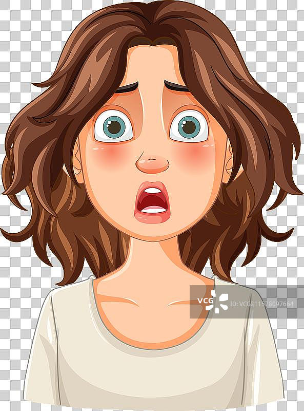 一位面露震惊表情的女性图片素材