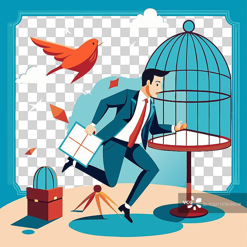 打破束缚的职业解放艺术图片素材