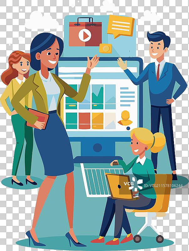 电子商务启动在线商店盛大开幕图片素材