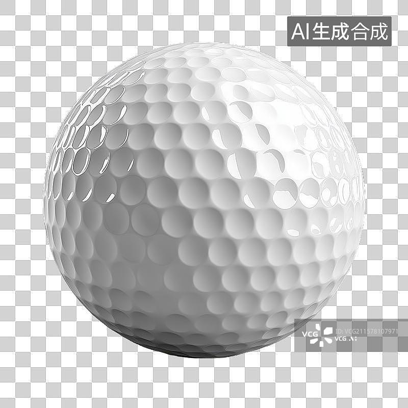 【AI数字艺术】白色高尔夫球特写图片素材