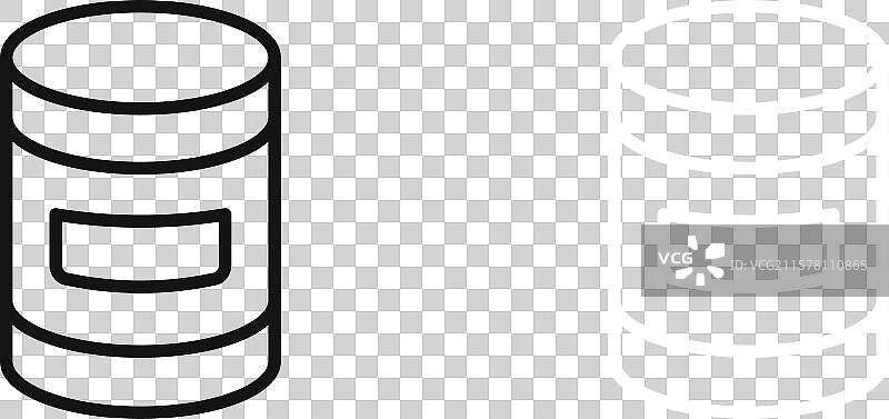 黑白轮廓的食品图标集图片素材