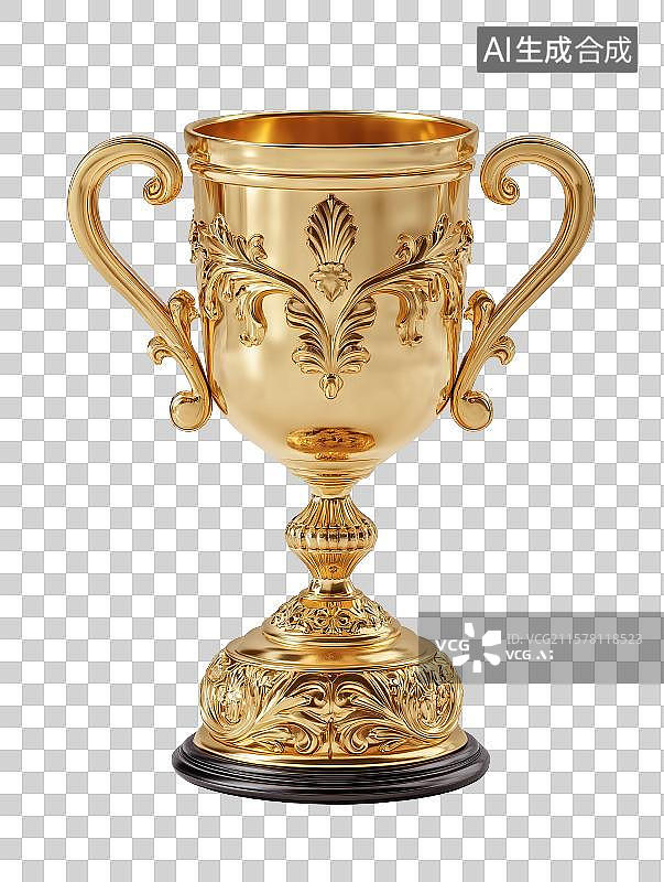 【AI数字艺术】免扣元素金杯图标图片素材