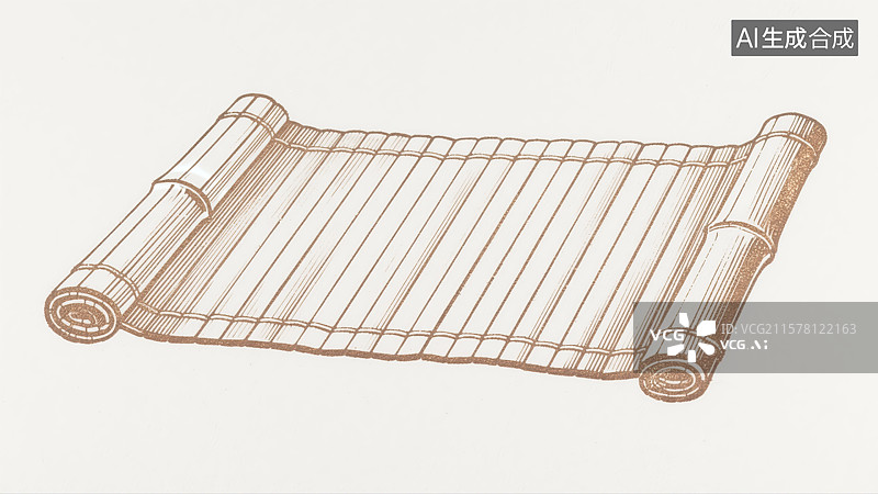 【AI数字艺术】古代打开的竹简复古雕刻版画世界读书日与现代科技文学与创新的抽象商业背景文化活动和教育宣传图片素材