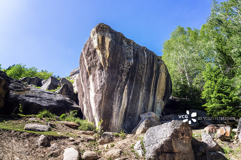 额尔齐斯大峡谷风光，诺亚方舟，可可托海世界地质公园，新疆，阿勒泰，富蕴图片素材