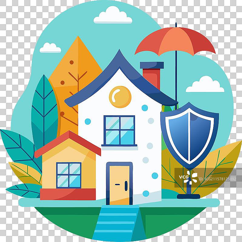 家庭保护保险与安全图片素材