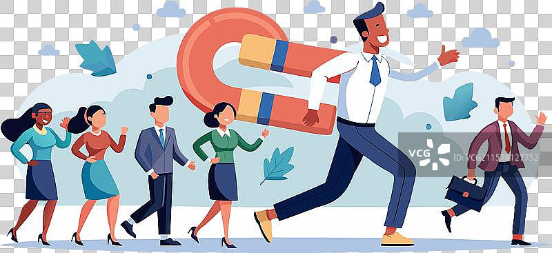 磁性领导力吸引人才和客户图片素材