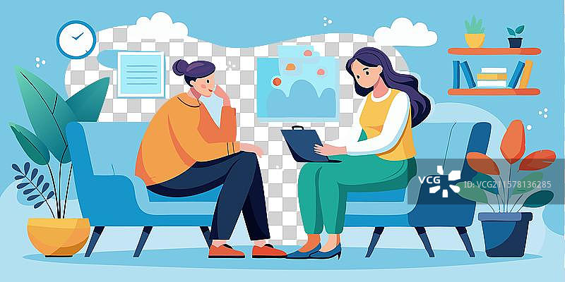 心理治疗会议心理健康支持图片素材