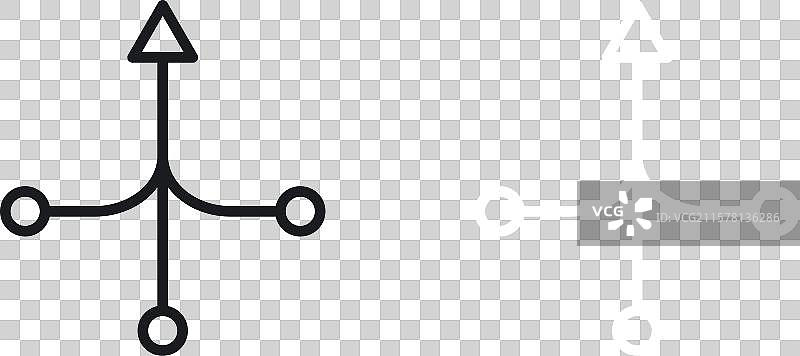 黑白填充的整合图标集图片素材