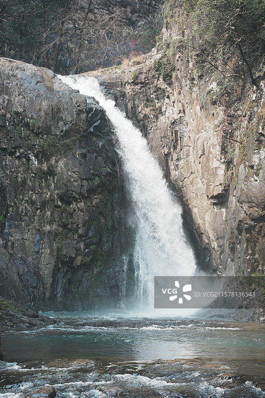 绍兴诸暨五泄风景区瀑布风景照图片素材