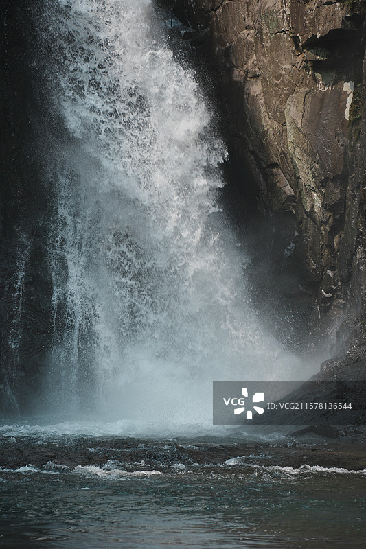 绍兴诸暨五泄风景区瀑布风景照图片素材