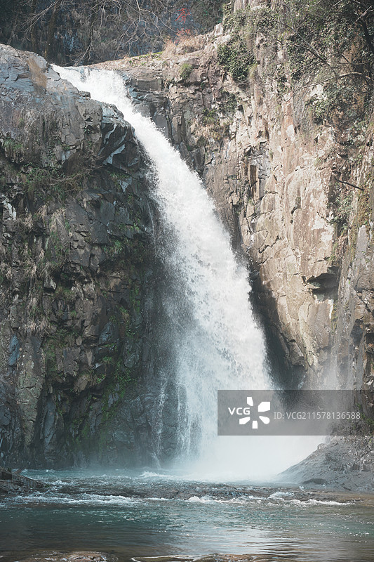 绍兴诸暨五泄风景区瀑布风景照图片素材