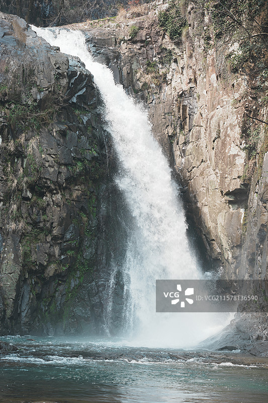 绍兴诸暨五泄风景区瀑布风景照图片素材