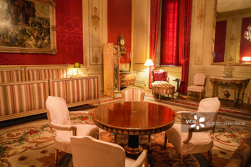 瑞典斯德哥尔摩皇宫客房内部图片素材