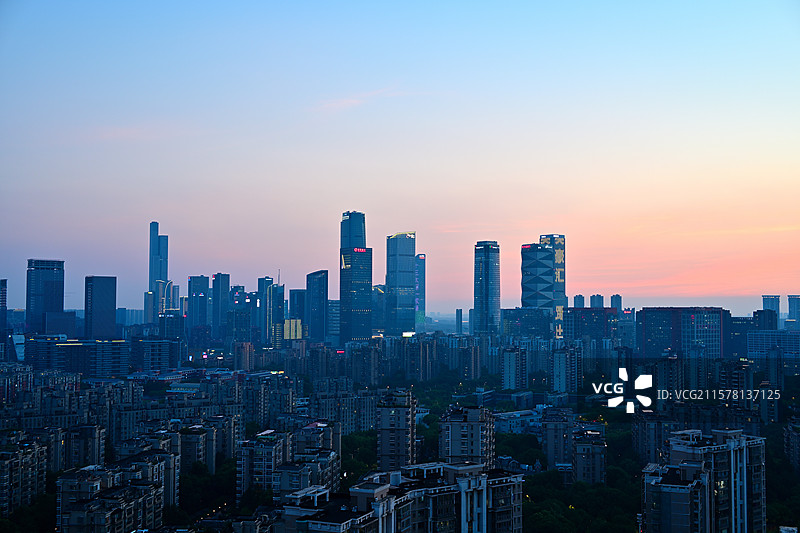 南京河西夜色图片素材