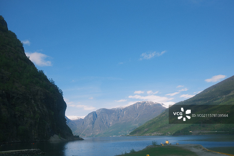 flam Stegastein观景台 位于挪威 艾于兰 （Aurland）附近，靠近 松恩峡湾 （S图片素材