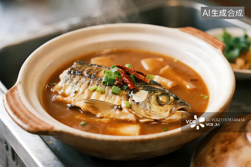 【AI数字艺术】鲜美滋补的鱼头汤图片素材