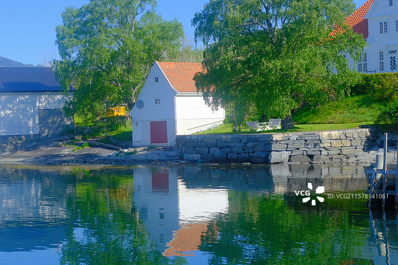 挪威小镇 北欧小镇 努尔黑姆松(Norheimsund)图片素材