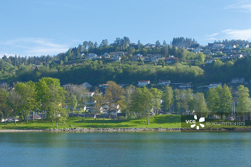 挪威小镇 北欧小镇 努尔黑姆松(Norheimsund)图片素材