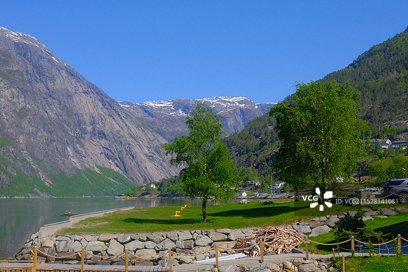 挪威小镇 北欧小镇 努尔黑姆松(Norheimsund)图片素材