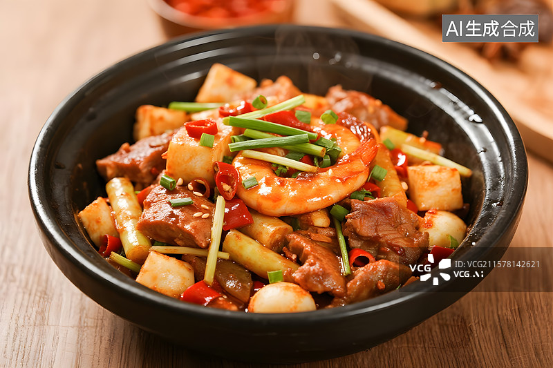 【AI数字艺术】红红火火的麻辣香锅图片素材