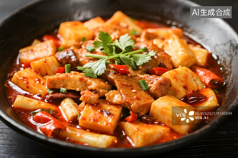【AI数字艺术】红红火火的麻辣香锅图片素材