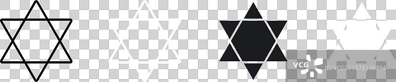 黑白填充的大卫星图标集图片素材