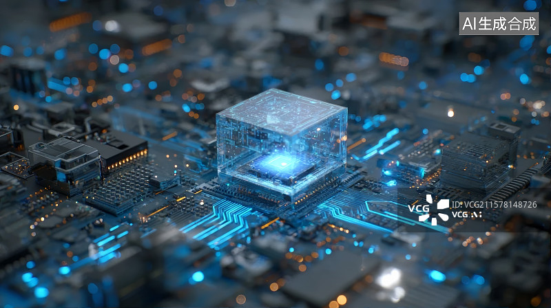 【AI数字艺术】芯片，人工智能，机器人，物联网，大数据图片素材