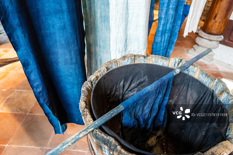 染布木桶图片素材