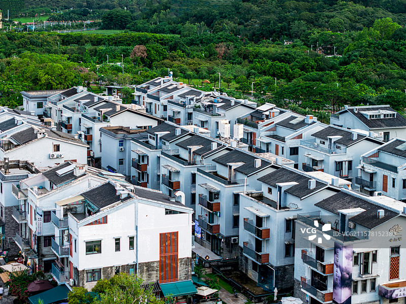 航拍视角下的珠海会同古村图片素材