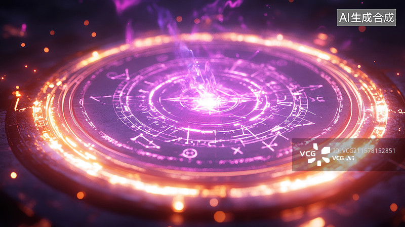 【AI数字艺术】神秘的魔法阵图片素材