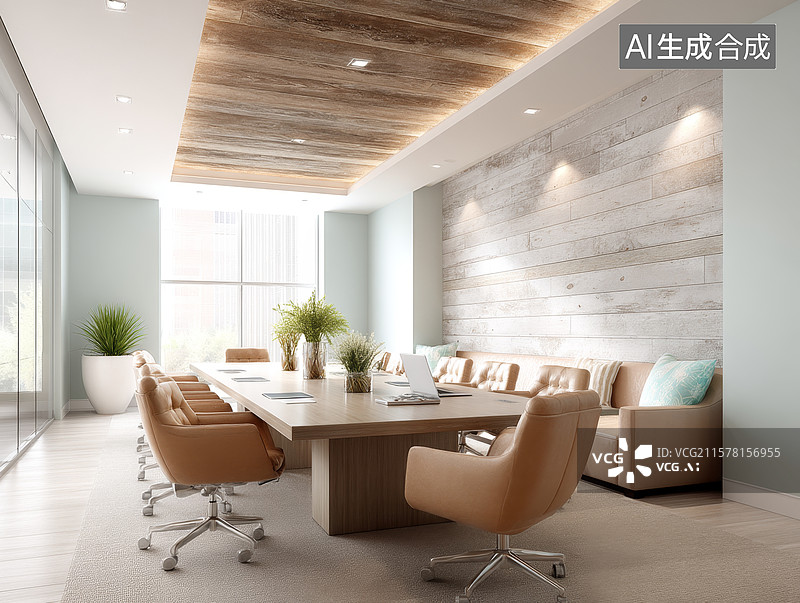 【AI数字艺术】现代简约会议室图片素材