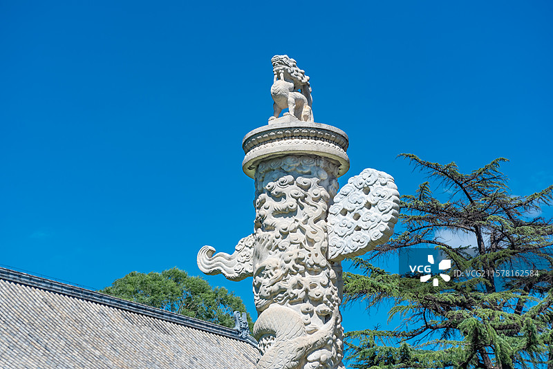 北京大学西校门华表图片素材