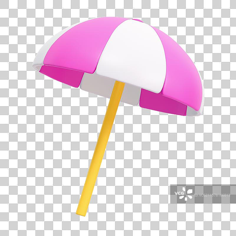 太阳伞遮阳伞夏天防晒物品3D卡通插画元素图片素材