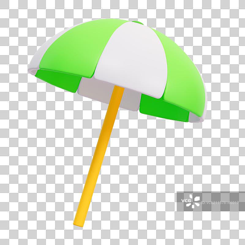 太阳伞遮阳伞夏天防晒物品3D卡通插画元素图片素材