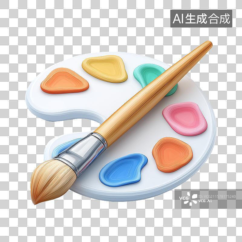 【AI数字艺术】美丽的画画调色板图片素材
