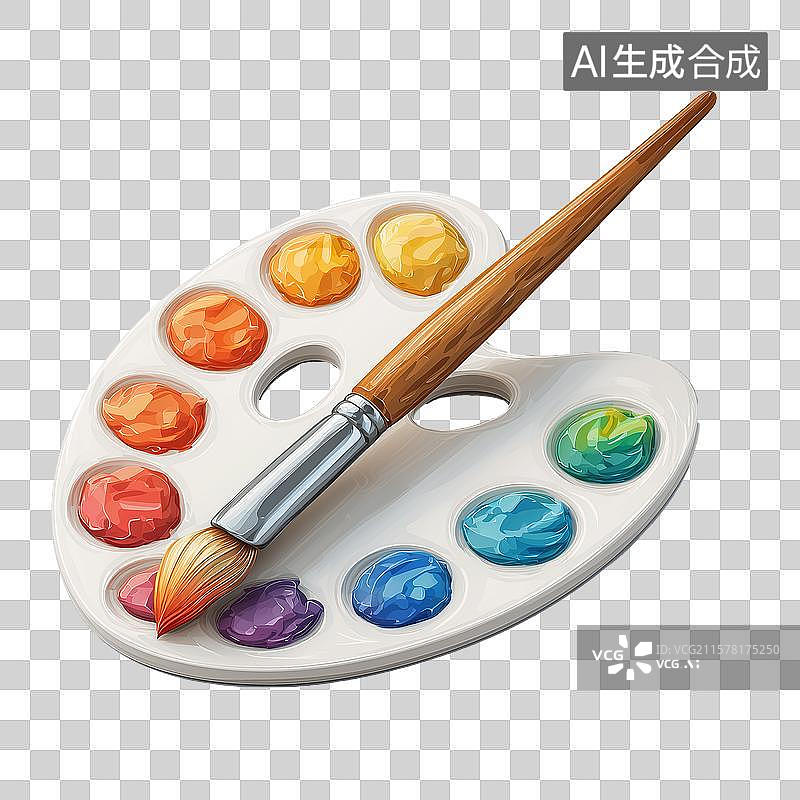 【AI数字艺术】美丽的画画调色板图片素材