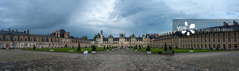 法国巴黎大都会区塞纳-马恩省丹枫白露区枫丹白露宫景观图片素材