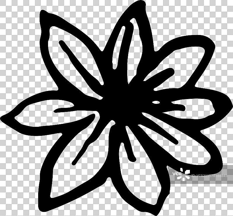 黑白 简笔画 大料 调味图片素材