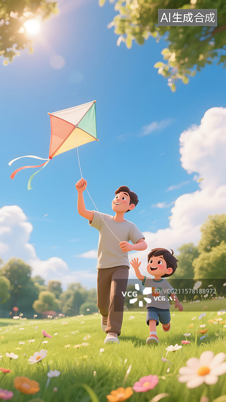 【AI数字艺术】草地上的快乐时光处暑图片素材