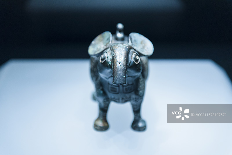 貘尊 西周时期 山西省绛县横水墓地 山西青铜博物馆 技艺模范展览图片素材