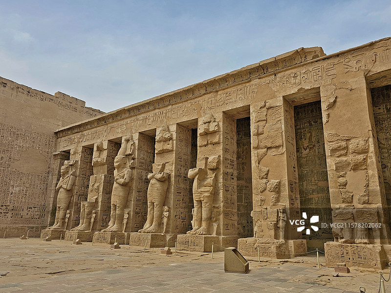 埃及古迹 卢克索 哈布城 拉美西斯 古埃及建筑图片素材