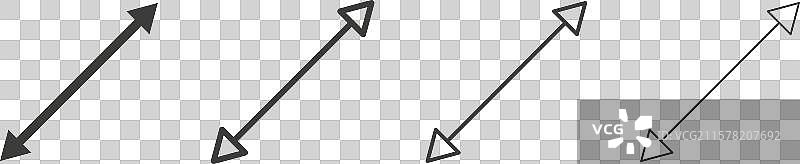 扩展箭头图标集 最大化屏幕标志 缩放图片素材