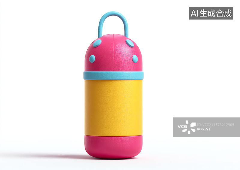 【AI数字艺术】一个彩色卡通拳击沙袋图片素材