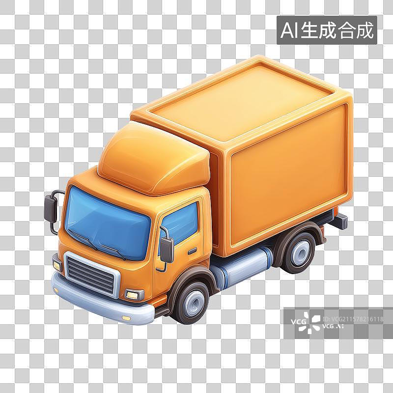 【AI数字艺术】三维设计货车模型图片素材