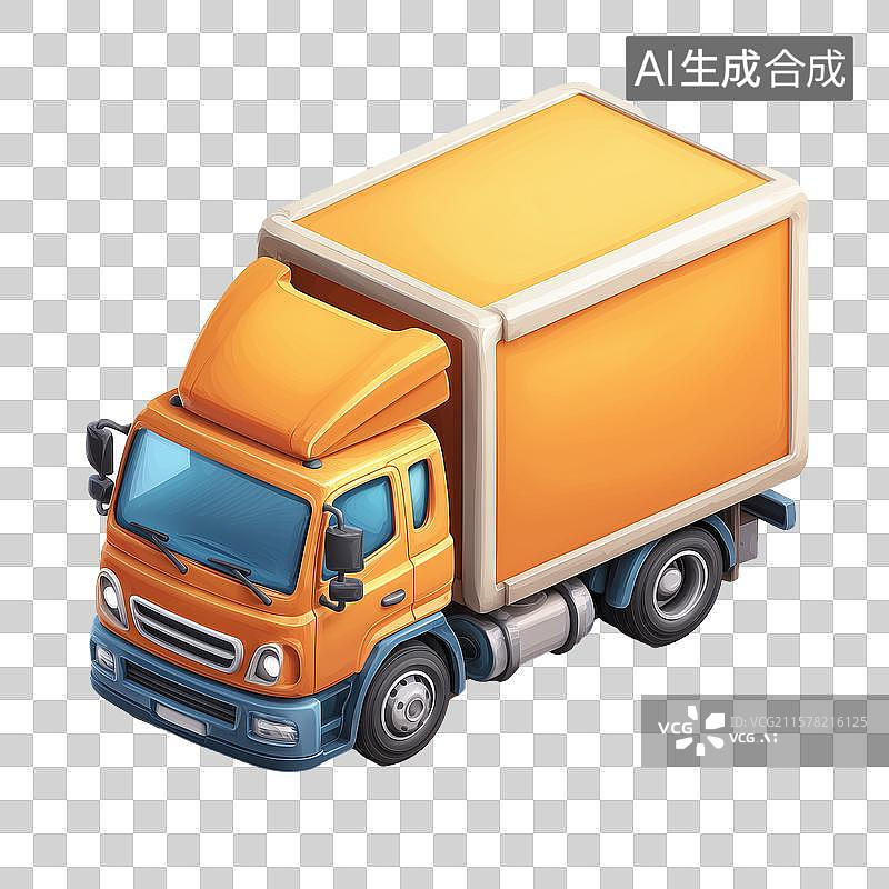 【AI数字艺术】三维设计货车模型图片素材