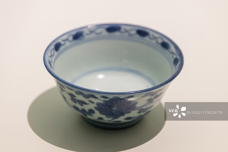 青花瓷杯·清·浙江省博物馆之江馆图片素材