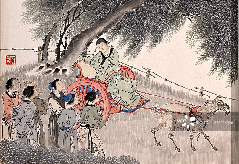 生肖文物《十二生肖图册》（作者：任薰），清代，天津博物馆 藏图片素材